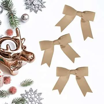 Meseey Grosgrain Ribbon Twist Tie Bows - 50 Pcs