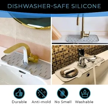 Purchase Silicone Faucet Handle Drip Catcher Tray Mats Now