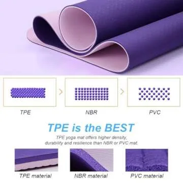 Eco-Friendly FerDIM Non-Slip Yoga Mat with Carry Straps