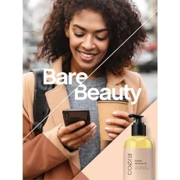 Coera Sweet Almond Oil for Face, Hair, Skin & Nails | 8 fl oz | Cold Pressed | Carrier Oil | Free of Parabens, SLS, & Fragrances
