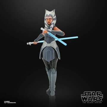 STAR WARS The Black Series Ahsoka Tano Toy 6-Inch-Scale The Clone Wars Collectible Action Figure, Toys for Kids Ages 4 and Up