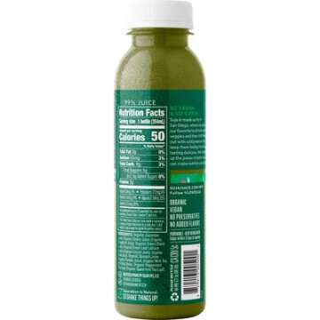 Suja Uber Greens Organic Vegan Fruit & Vegetable Juice Drink - Gluten and Dairy free - No Preservatives and Flavors Added - Ready Set Gourmet Donate a Meal Program - 6 Pack (12oz Each)