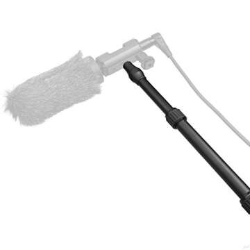 LyxPro Portable Mic Boom Pole Arm Professional 5 Section Stretchable Padded Handheld Telescopic Aluminum Adjustable For Shotgun Zoom Microphones, Fish Pole extends 2.4’ - 9.25’ MPL-10