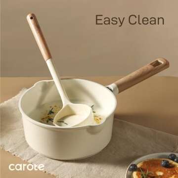 CAROTE 10PCS Utensils Set for Nonstick Cookware