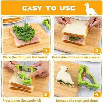 Dinosaur Cookie Cutters Set for Kids - Nifogo Fun Shapes