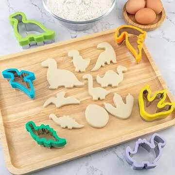 Dinosaur Cookie Cutters Set for Kids - Nifogo Fun Shapes