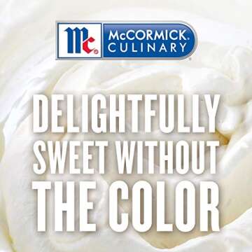 McCormick Culinary Clear Imitation Vanilla Extract, 32 fl oz - One 32 Fluid Ounce Bottle of Clear Vanilla Flavoring for Baking, Perfect in Baked Goods, Frostings, Custards and Desserts