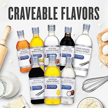 McCormick Culinary Clear Imitation Vanilla Extract, 32 fl oz - One 32 Fluid Ounce Bottle of Clear Vanilla Flavoring for Baking, Perfect in Baked Goods, Frostings, Custards and Desserts