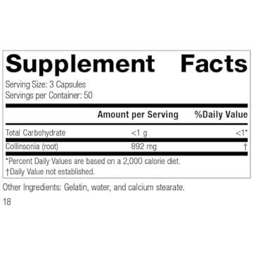 Standard Process Inc. Collinsonia Root - Whole Food Vascular Supplement, Digestive Health, Bladder S...