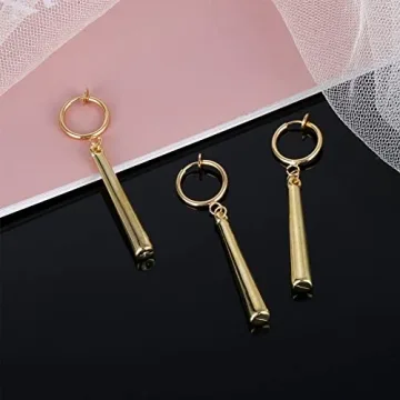 3 Pcs Clip On Zoro Earrings - Unisex Anime Cosplay Accessory