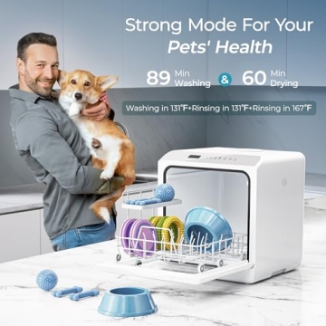 EUHOMY Portable Mini Dishwasher for Easy Cleaning