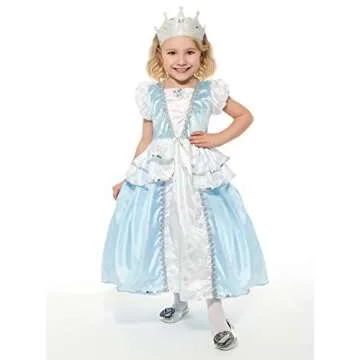 Little Adventures Princess Cinderella Dress Up Costume (Small Age 1-3) - Machine Washable Child Pretend Play and Party Dress with No Glitter