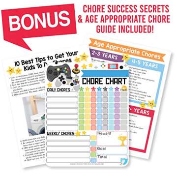 Hadley Designs Dry Erase Chore Chart for Kids – Daily Responsibility and Reward Chart, Magnetic Chore Chart for Refrigerator, Behavior Board for Toddlers & Kids, Weekly Checklist