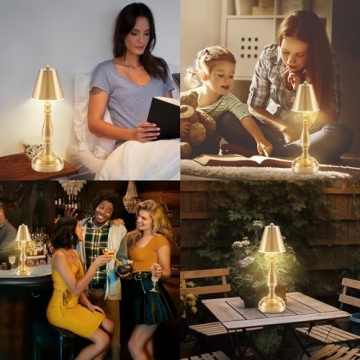 Stylish Cordless Rechargeable Table Lamp with Dimming Features