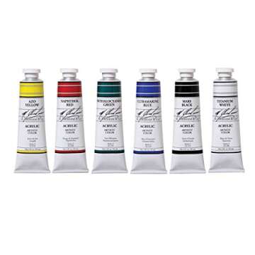 M. Graham & Co. 5 Color Acrylic Set Art - Paints, Plus 6th Color (GRM-22-SET)