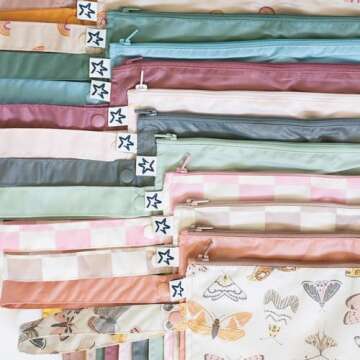 Tiny Twinkle Mess-proof Wet Bags 2 Pack Waterproof and Washable Bag for Travel storage, Stroller, Daycare, Baby Diapers, Yoga, Beach, Pool, Wet Toddler Swimsuits (Unicorn)