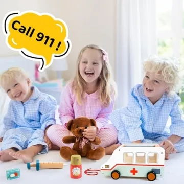 Interactive Wooden Doctor Kit for Kids, 37pcs Fun Set