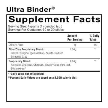 Quicksilver Scientific Ultra Binder Powder - Multi Toxin Binder with Bentonite Clay Powder, Zeolite ...