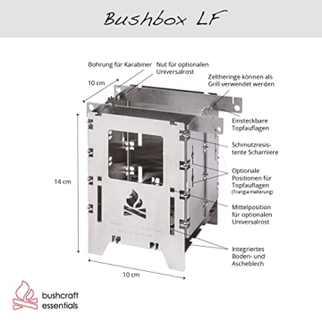 Bushbox LF Outdoor Stove Compact Stainless Steel