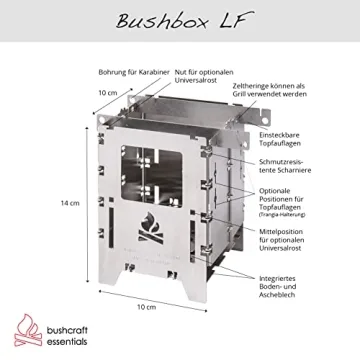 Bushbox LF Outdoor Stove Compact Stainless Steel