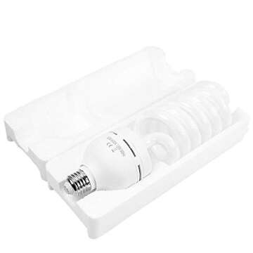 Foto&Tech Photography Daylight Bulb 65W 6500K 120V White Spiral Fluorescent Light Bulb Studio Light ...