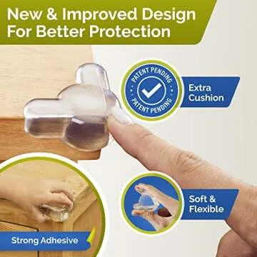 Corner Protectors for Baby (12 Pack) - New & Improved Protector for Baby – Transparent Corner Protectors - Safety Products to Proof Corners and Edges