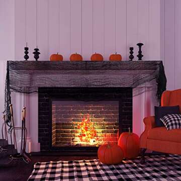 Boao 9 Pcs Halloween Spooky Decoration Set - Creepy Cloth, Spiders, Webs