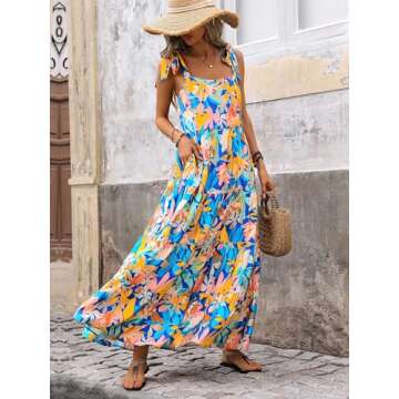 PRETTYGARDEN Floral Maxi Dress for Women - Summer 2025