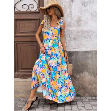 PRETTYGARDEN Floral Maxi Dress for Women - Summer 2025