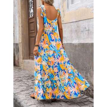 PRETTYGARDEN Floral Maxi Dress for Women - Summer 2025