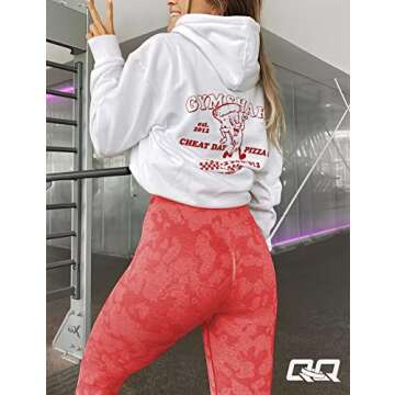 QOQ Yoga Pants for Women Workout Camo High Waisted Seamless Gym Athletic Leggings