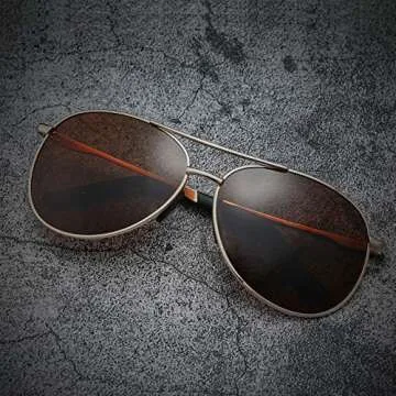 Stylish MXNX Polarized Aviator Sunglasses with UV400 Protection for Unisex