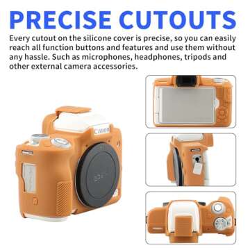 Easy Hood Camera Case for Canon EOS M50/M50 Mark II Digital Camera, Anti-Scratch Soft Silicone Case ...