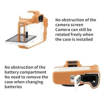 Easy Hood Camera Case for Canon EOS M50/M50 Mark II Digital Camera, Anti-Scratch Soft Silicone Case Cover Housing Protective Cover Protector Camera Body Skin Case (Brown)