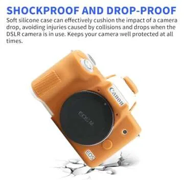 Easy Hood Camera Case for Canon EOS M50/M50 Mark II Digital Camera, Anti-Scratch Soft Silicone Case Cover Housing Protective Cover Protector Camera Body Skin Case (Brown)