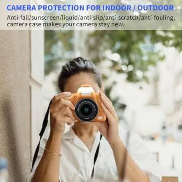 Easy Hood Camera Case for Canon EOS M50/M50 Mark II Digital Camera, Anti-Scratch Soft Silicone Case Cover Housing Protective Cover Protector Camera Body Skin Case (Brown)