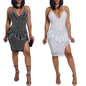 Ranfare Women's Nightclub Dress Party Dresses for Women (White-4, XL)…