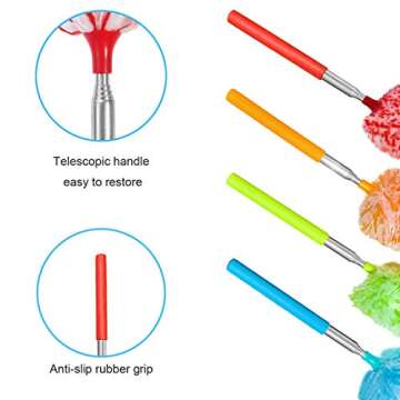 Extendable Microfiber Duster Set - Eco-Friendly Cleaning Tool