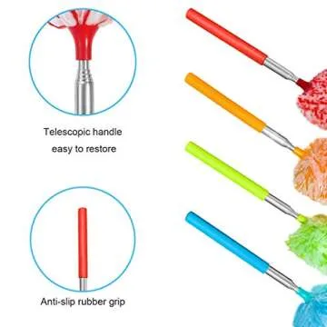 Extendable Microfiber Duster Set - Eco-Friendly Cleaning Tool