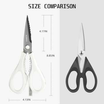 Heavy Duty Titanium Kitchen Scissors for Food Prep