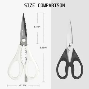 Heavy Duty Titanium Kitchen Scissors for Food Prep