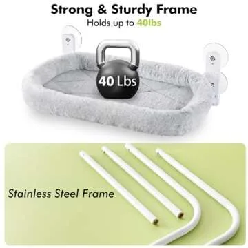 AMOSIJOY Cordless Cat Window Perch for Comfortable Sunbathing