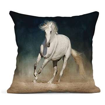 ArtSocket 4 Throw Pillow Covers with Horse Herd Design