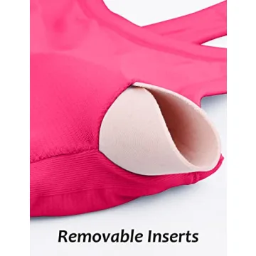 MathCat Women's Seamless Athletic Tank Top with Built-in Bra