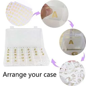 Sivya 36 Grid Organizer Box for Letters and Crafts