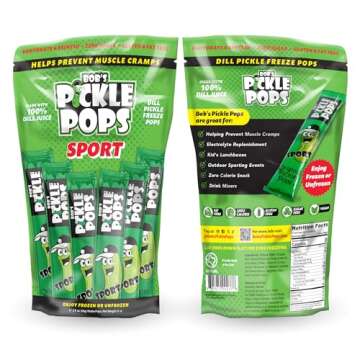 Bob's Pickle Pops - Original Dill Juice Flavor Ice Pops - Pre Workout Freeze Pops - Electrolyte Cramp Relief 18 Pops (Six count pack of three)