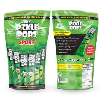 Bob's Pickle Pops - Original Dill Juice Flavor Ice Pops - Pre Workout Freeze Pops - Electrolyte Cramp Relief 18 Pops (Six count pack of three)
