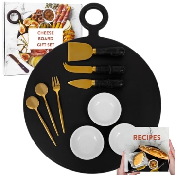 Bamboo Charcuterie Board Gift Set for Foodies and Hosts