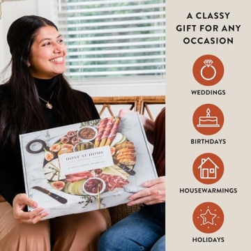 Bamboo Charcuterie Board Gift Set for Foodies and Hosts