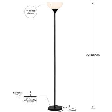Brightech Sky Dome Dimmable LED Floor Lamp - Stylish and Functional Design for All Decor